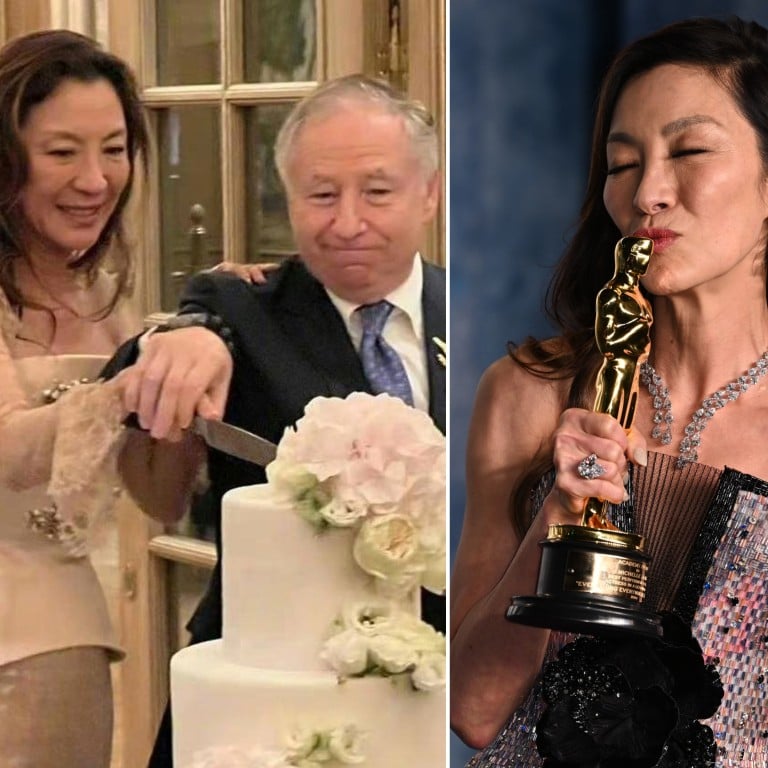 Michelle Yeoh might be turning 61 but she’s definitely not slowing down, marrying her long-time partner Jean Todt recently, and winning her first Oscar earlier this year. Photos: Weibo, DPA