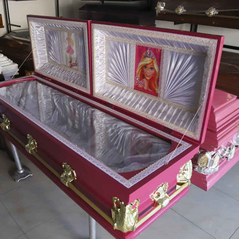 Pink Barbie themed coffins go on sale at funeral homes in Latin