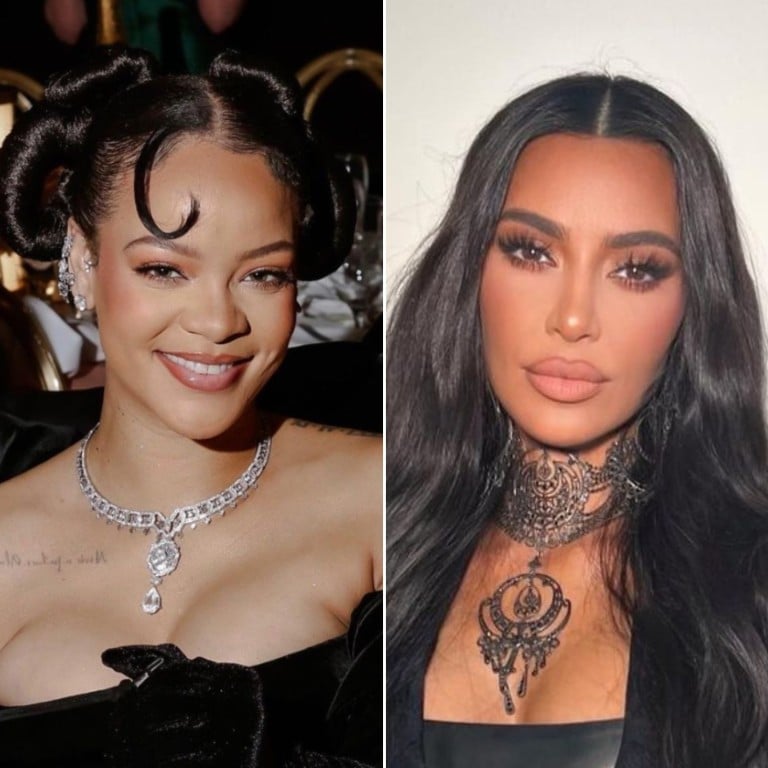 Beauty brand billionaires Françoise Bettencourt Meyers, Rihanna, Kim Kardashian and Bernard Arnault. Photos: Getty Images; @fentyxriri, @kimkardashian/Instagram; Bloomberg