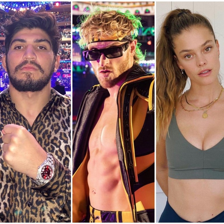 Dillon Danis and Logan Paul are getting ready to fight each other, but now Paul’s fiancée Nina Agdal has been dragged into the drama. Photos: @dillondanis, @loganpaul, @ninaagdal/Instagram