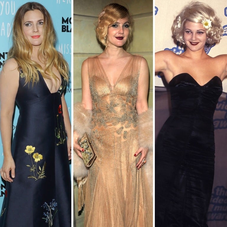 Drew Barrymore has rocked a variety of bold looks since entering showbiz, from satin and nude dresses to vampy vibes and tulle gowns. Photos: Getty Images