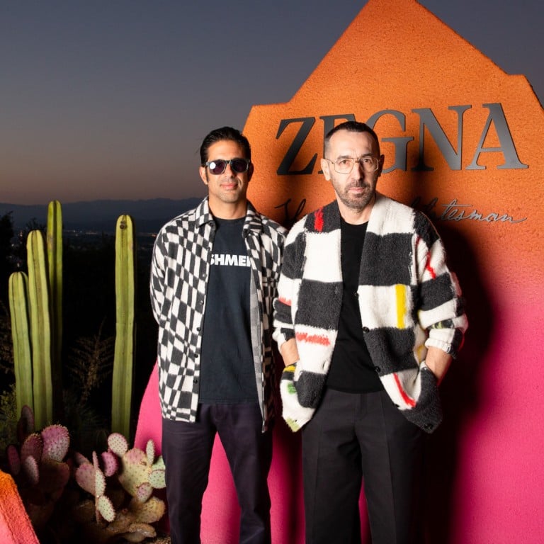 Alessandro Sartori, artistic director of Zegna, with Greg Chait, founder and CEO of The Elder Statesmen. Photos: Handout