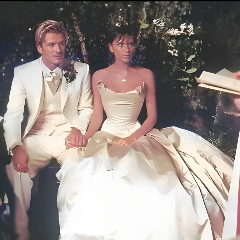 David and Victoria Beckham's oh-so-90s wedding: the lavish ceremony  featured a 15th-century castle, coordinated 'fits, Posh's Vera Wang dress –  and baby Brooklyn as the ring bearer