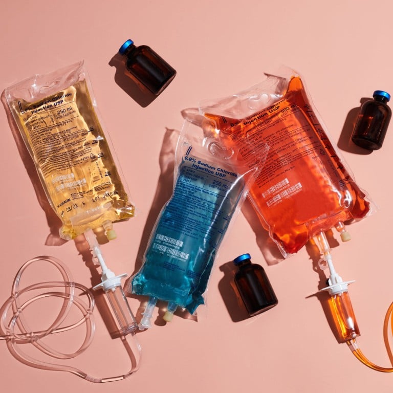 IV drips are the latest in beauty hacks, according to Kim Kardashian and Adele – other stars like Hailey Bieber, Gwyneth Paltrow and Chrissy Teigen are also fans of being hooked up for a shot of nutrients and hydration. Photo: Handout