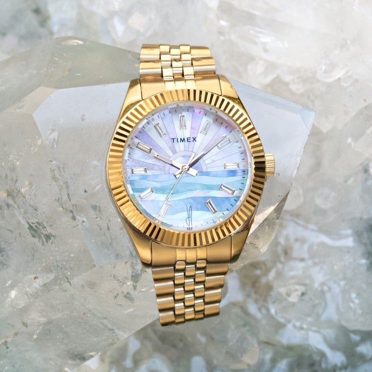 Putting the fun in function, fashion watches are having a moment, such as this product of the recent Timex and Jacquie Aiche collaboration. Photo: Handout