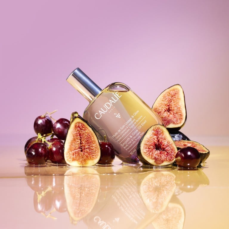 This season sees Caudalie combining skincare, haircare and fragrance, its multi-use Smooth & Glow Oil Elixir promising to give off a “sensual and addictive” fig scent. Photos: Handout