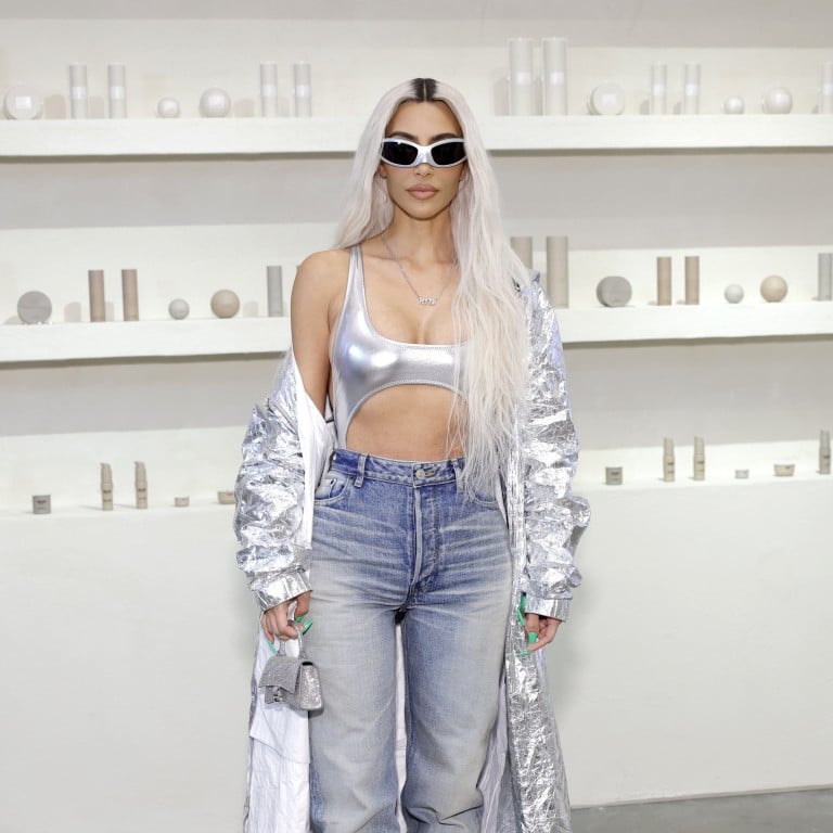Kim Kardashian visits the Skkn by Kim holiday pop-up store at Westfield Century City Mall in November 2022, in Century City, California. Photo: Getty Images