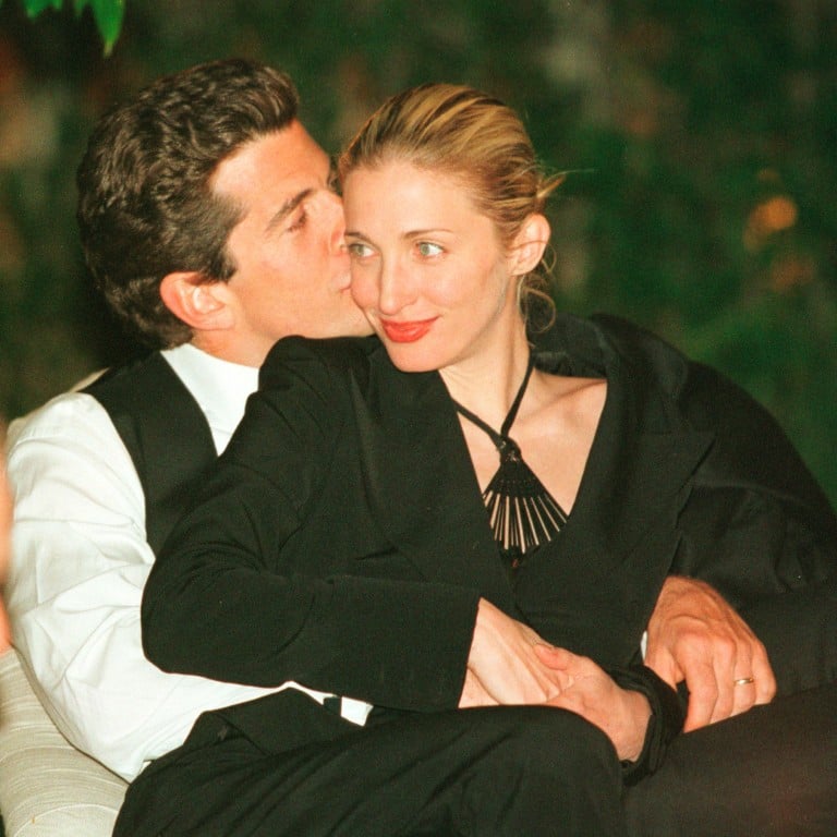Carolyn Bessette-Kennedy with husband John F. Kennedy Jr, pictured less than three months before their deaths, during the annual White House Correspondents dinner May 1, 1999 in Washington, D.C. Though the couple were killed almost 25 years ago, she remains an enduring influence on designers today. Photo:Liaison