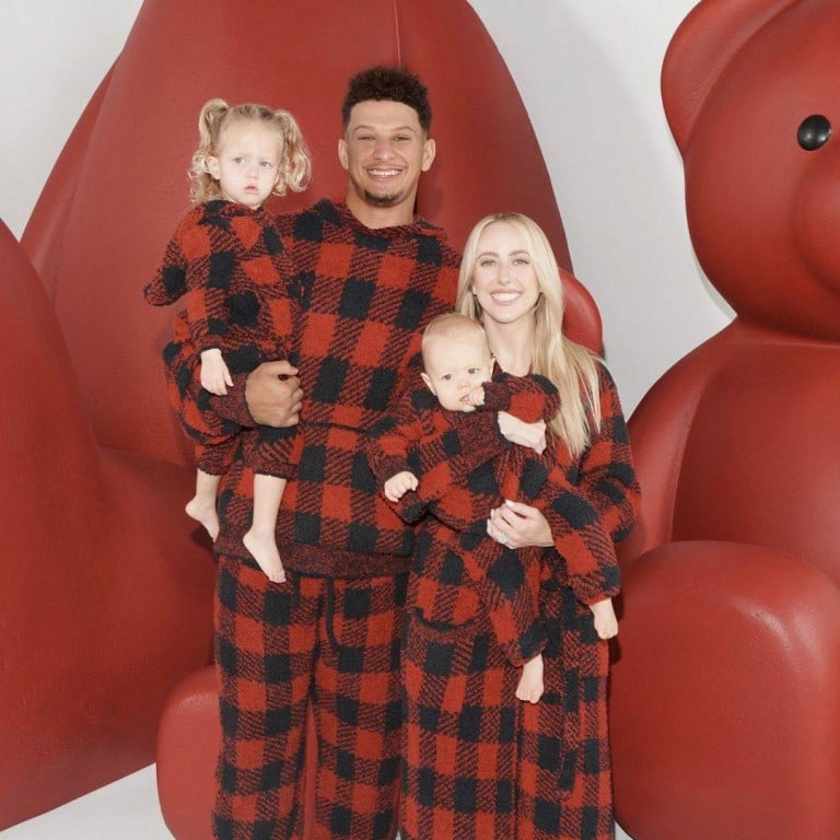 NFL star Patrick Mahome, his wife Brittany and their kids Sterling Skye and Patrick “Bronze” just starred in a Skims campaign that quickly went viral online. Photo: @skims/Instagram