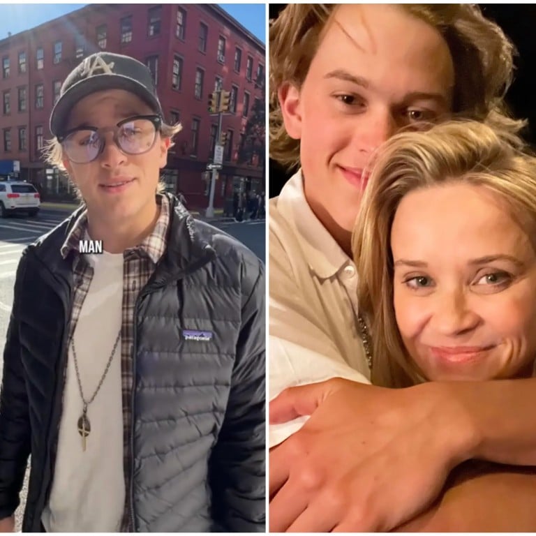 Reese Witherspoon’s lookalike son Deacon Phillippe is currently studying at NYU and recently gave a tour of his apartment. Photos: @calebwsimpson/TikTok, @reesewitherspoon/Instagram