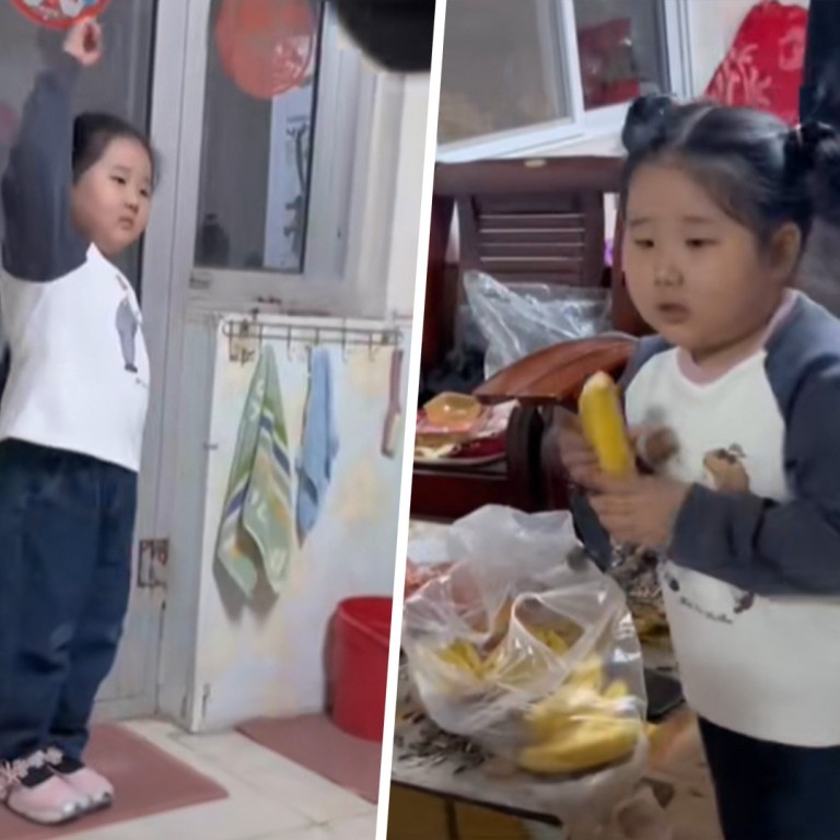 ‘baby teacher’: china girl, 5, teaches family what she learned at kindergarten with after-dinner exercise routines, delights mainland social media