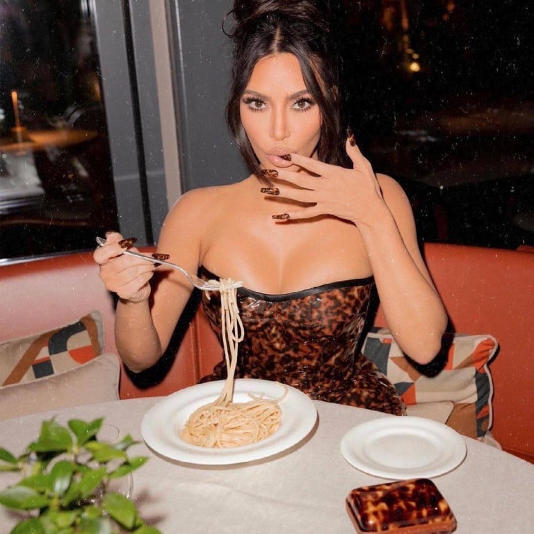 Kim Kardashian once lost 30kg (60 pounds) on a post-pregnancy diet, but enjoys eating out at her favourite restaurants such as Nobu and Carousel. Photo: @kimkardashian/Instagram