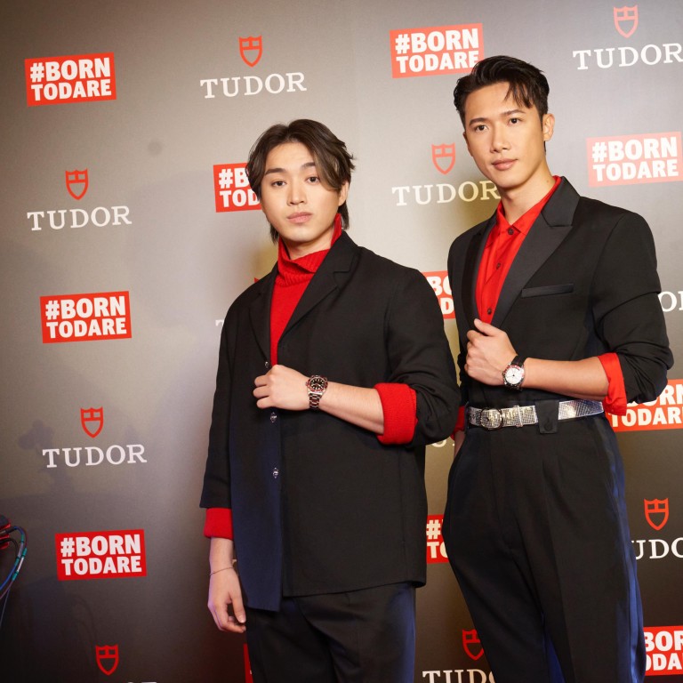 Mirror members Jer Lau and Stanley Yau at the opening of the Tudor Manufacture Exhibition: A New Era of Watchmaking at Hong Kong Maritime Museum. Photo: Handout