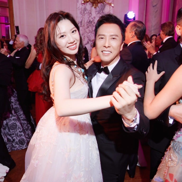 Jasmine Yen dances with her father Donnie Yen at the Bal des Débutantes in Paris, an event also attended by Hong Kong scions Skye Wong and Yvette Yao. Photos: Handouts