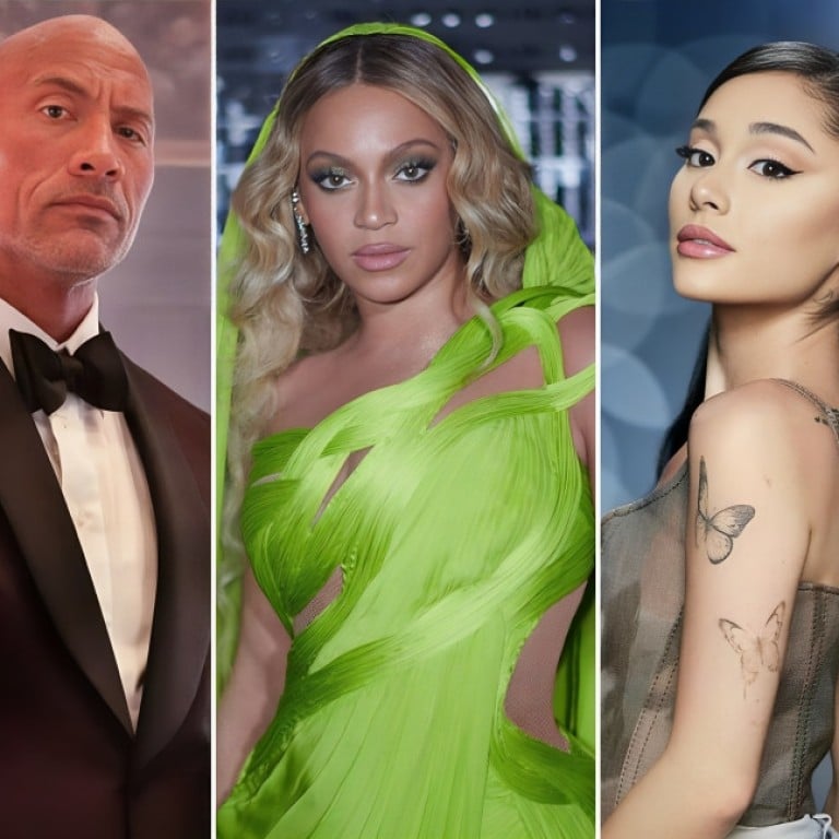 Dwayne “The Rock” Johnson, Beyoncé and Ariana Grande are some of the most-followed celebrities on Instagram in 2023. Photos: @arianagrande, @beyonce, @dwaynejohnson.fc/Instagram