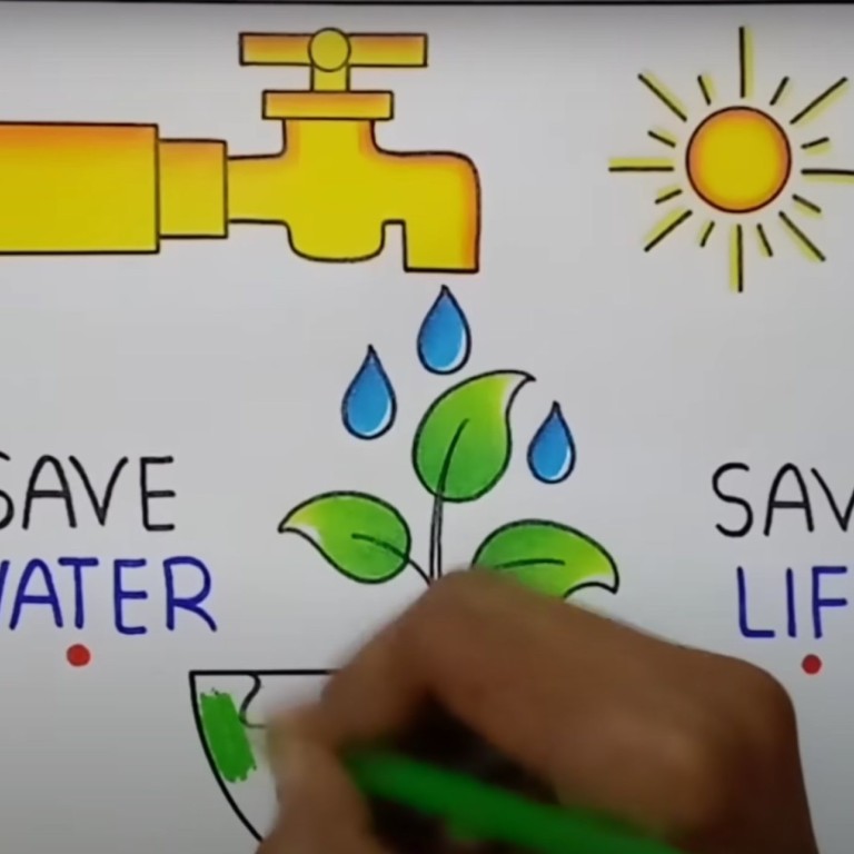 💧Save water drawing🎨 Images • •𝗥𝗶ϻ𝐉𝚑𝗶ϻ• (@rimjhim52m) on ShareChat