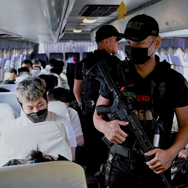 Philippines deports 180 Chinese nationals 'engaging in online scams' after they were detained in anti-trafficking raid | South China Morning Post