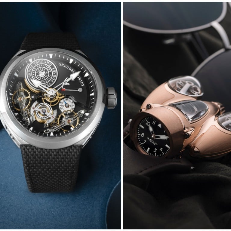 From left to right: Czapek Place Vendôme Complicité; Greubel Forsey Double Balancier Convexe; MB&F HM 9 Flow. Photos: Handout