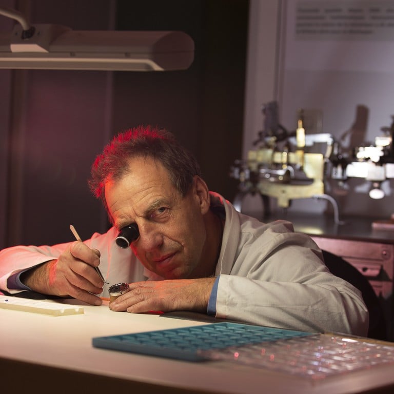 De Bethune founder and watchmaker Denis Flageollet in his atelier. Photo: Ulysse Camus