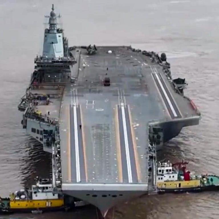 China gives first official look at Fujian aircraft carrier's advanced  catapult launch system | South China Morning Post