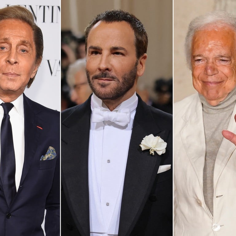 Valentino Garavani, Tom Ford and Ralph Lauren are all billionaires in the fashion world. Photos: AP, AFP, Getty Images