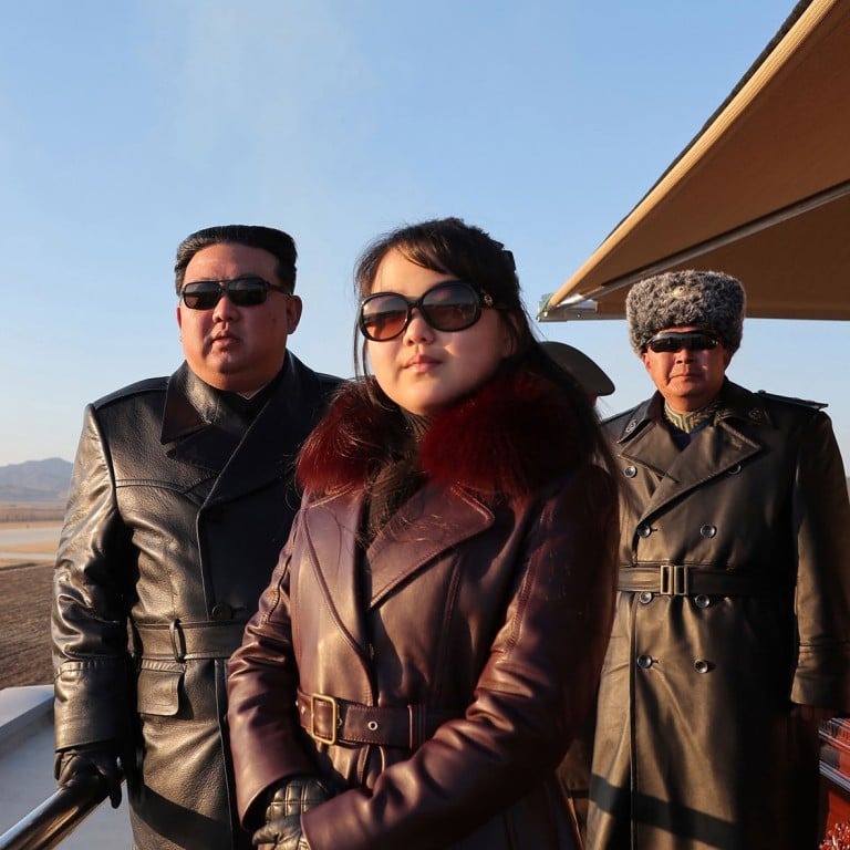 North Korean supreme leader Kim Jong-un’s “most beloved” daughter, Kim Ju-ae, has been seen at a range of events with her father since she first appeared in public at around the age of nine in late 2022. Photo: KCNA/DPA
