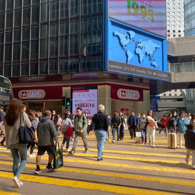Hong Kong stocks halt fourday rout as market’s slump to 14month low