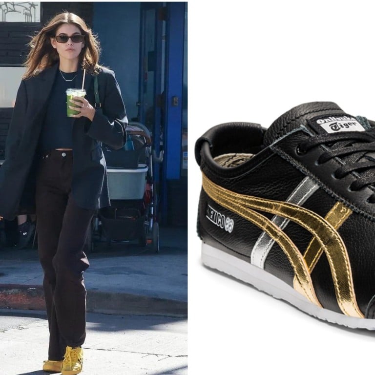 Onitsuka Tiger’s Mexico 66 sneaker is as hot as ever, and has recently been seen on celebrities including Kaia Gerber. Photos: Julesee by Julie Woolenberg/Pinterest, @onitsukatigersg/Instagram