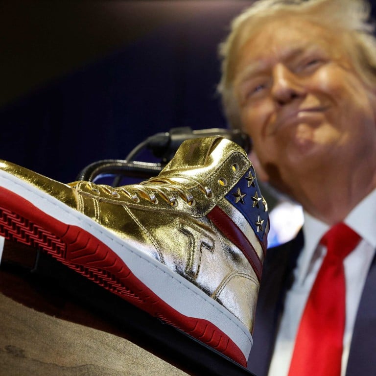 Trump unveils US$399 'Never Surrender High-Tops' at Sneaker Con in  Philadelphia, after US$355 million ruling against him | South China Morning  Post