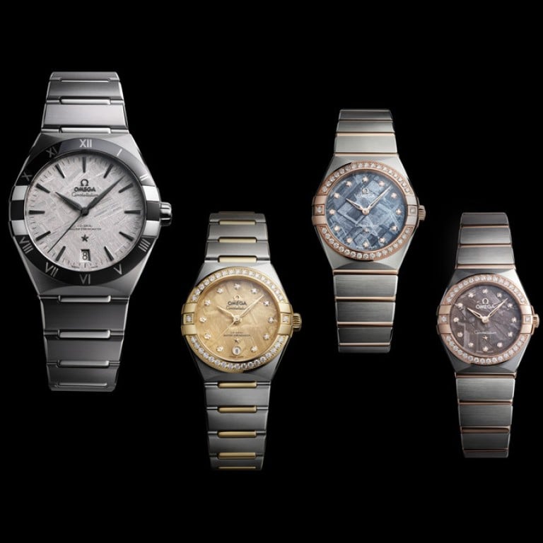The Omega Constellation Meteorite collection is one of two new space-inspired watches for 2024, with the other being the latest in the historic Speedmaster collection, worn by astronauts for decades. Photo: Handout