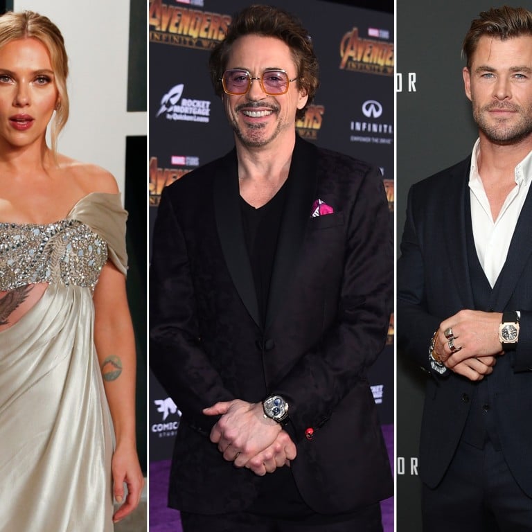 Scarlett Johansson, Robert Downey Jr and Chris Hemsworth have made millions thanks to their Marvel roles. Photos: AP, WireImage, EPA