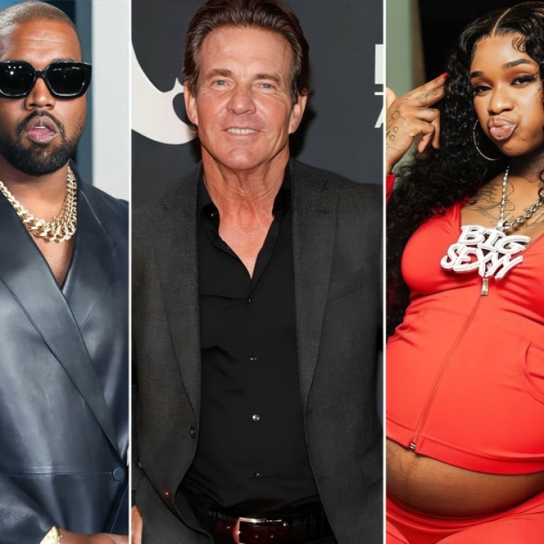 Ye, Dennis Quaid and Sexyy Red have all expressed support for presidential hopeful Donald Trump. Photos: @sexyyred, @dennisquaid/Instagram; AFP
