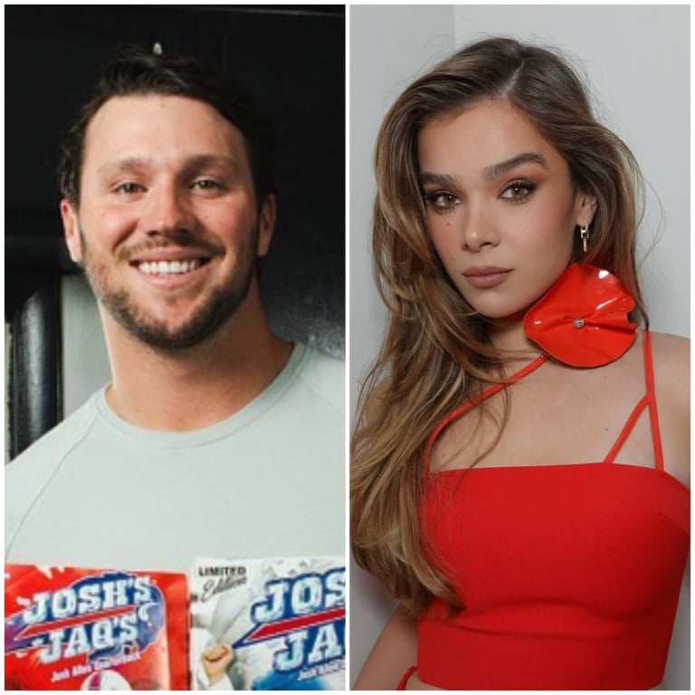 Pitch Perfect 3 star Hailee Steinfeld (right) is dating wealthy NFL star Josh Allen. Photos: @joshallenqb, @haileesteinfeld/Instagram
