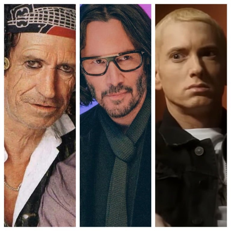 Keith Richards, Keanu Reeves and Eminem have all had surprising cameos in Hollywood films. Photos: @johnnys_army_of_love, @lesleychianglove/Instagram; Movie Lines/YouTube