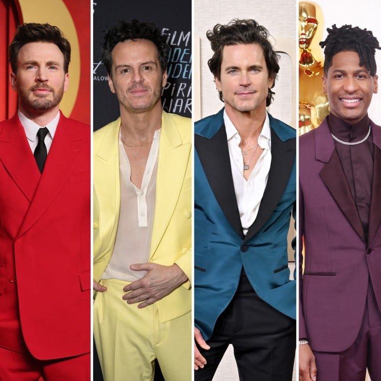 Chris Evans, Andrew Scott, Matt Bomer, Jon Batiste and Taylor Zakhar Perez brought the colour to award season with their Oscar and Golden Globe suits. But who wore it best? Photo: Getty/FilmMagic/Reuters