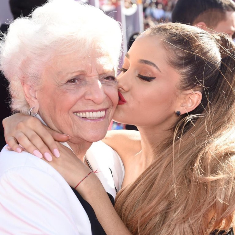 Ariana Grande with her beloved grandmother Marjorie Grande, who is 98 years old. Photo: @grandemarjorie/Instagram