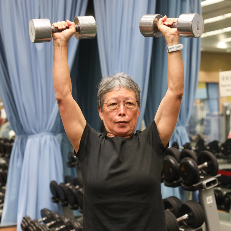 Staying fit with Hong Kong's greying gym-goers: poster boys and