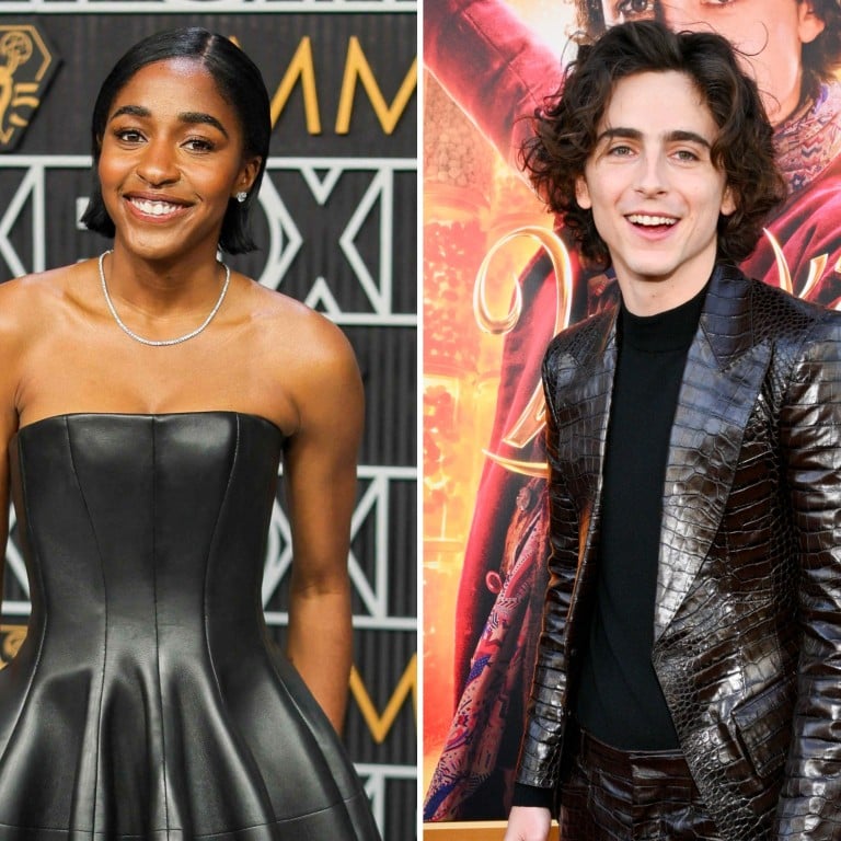 Ayo Edebiri and Timothée Chalamet both rocked leather on the 2024 awards season red carpet. Photos: Getty