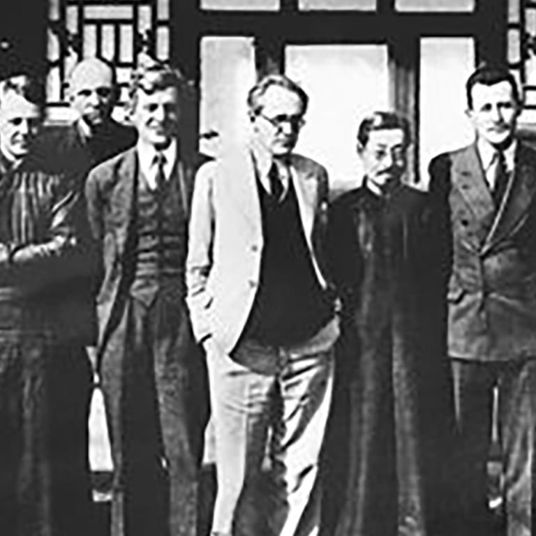 Henri Vetch (centre) with sinologists and Chinese scholars in Beijing in 1939. The Frenchman built a publishing career in China before being jailed for plotting to kill Mao Zedong and later taking the helm of the freshly minted Hong Kong University press.