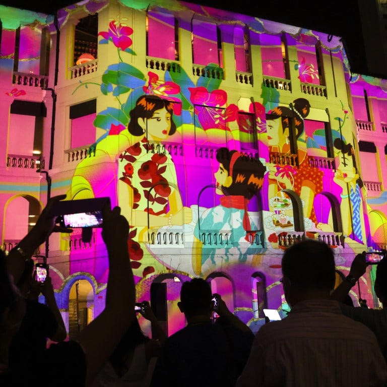 Tai Kwun in Central has played host to a wide array of art events since it opened in May 2018 – among them, Inner Glow, which in September 2022 saw digital and 3D mapping technology used to project animations and images onto the facades of buildings. Photo: Edmond So