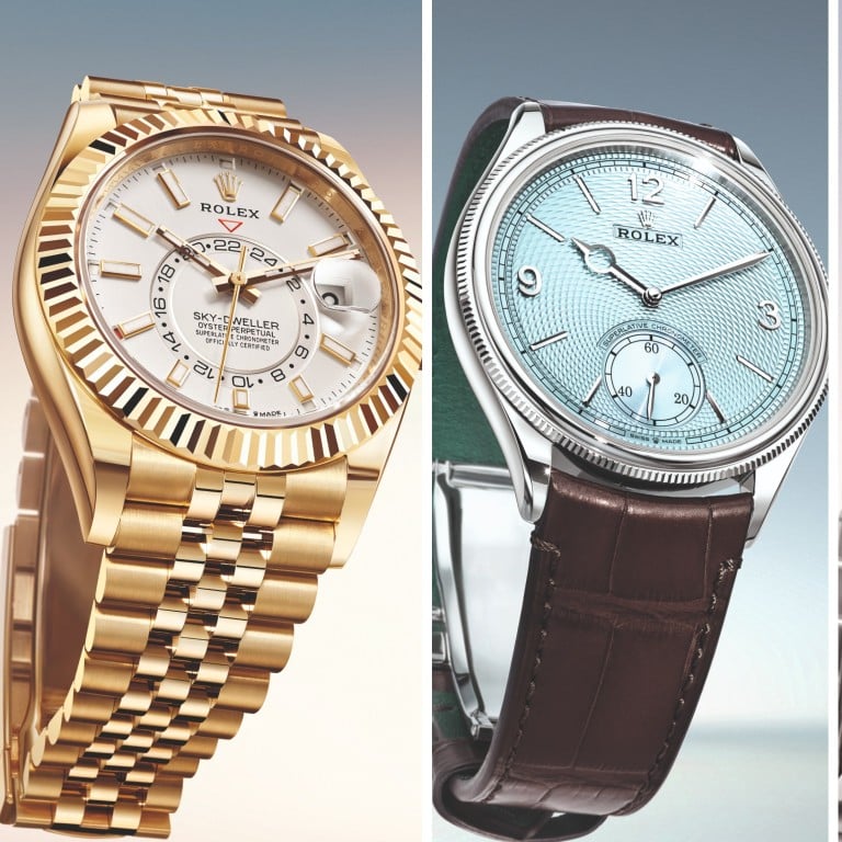 Rolex just released a new bracelet for the Sky-Dweller, a platinum and ice blue Perpetual 1908, and new variations on the Day-Date at Watches and Wonders 2024. Photos: Rolex