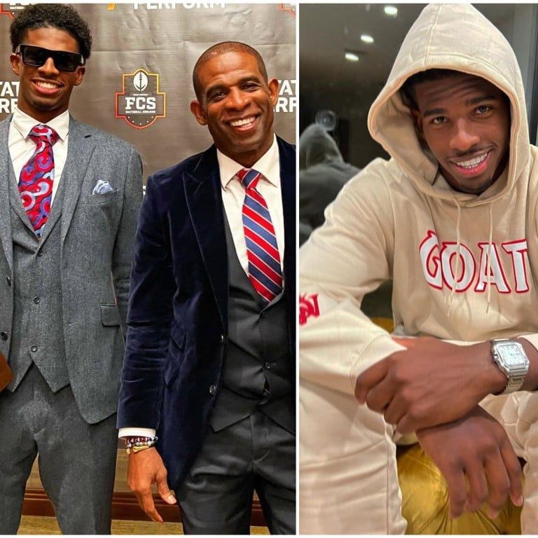 Deion Sanders – aka “Coach Prime” – and his son Shedeur Sanders. Photos: @shedeursanders/Instagram