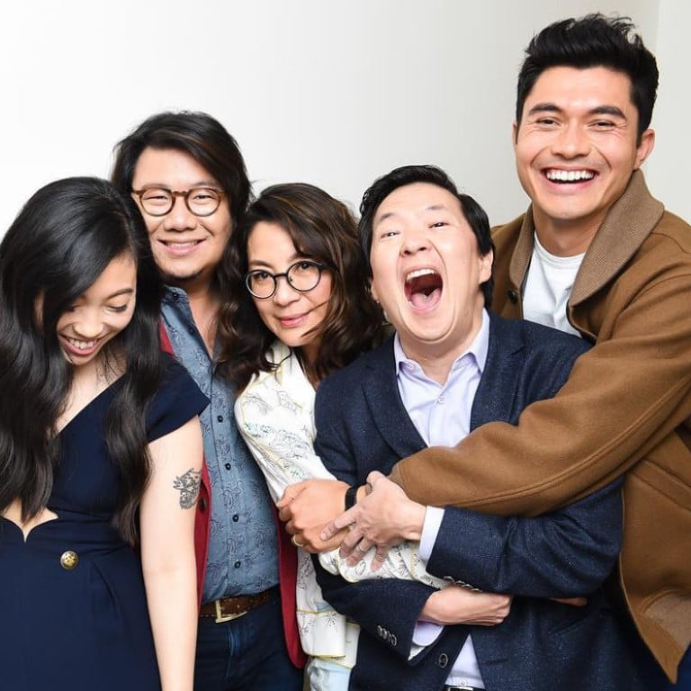 Constance Wu, Awkwafina, Michelle Yeoh, Ken Jeong and Henry Golding are likely to return for CRA’s sequel. Also pictured is Crazy Rich Asians author Kevin Kwan (centre). Photo: @griff/Instagram