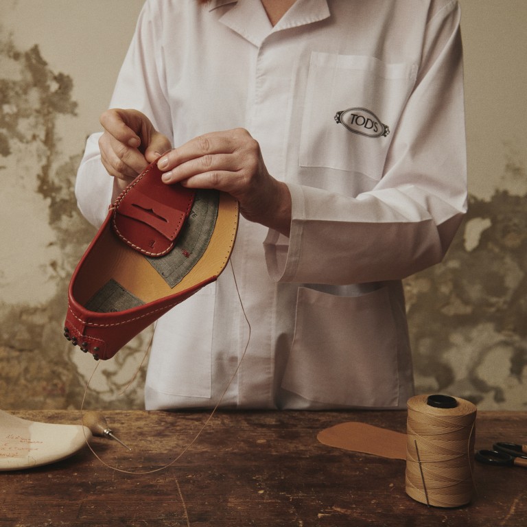 Tod’s latest exhibition showed its unwavering support for Italian artistry, featuring craftsmen including glass artists and gold-leaf beaters, and nodding to the brand’s iconic Gommino shoe. Photos: Handout