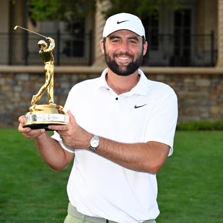 World No 1 golfer Scottie Scheffler with his The Players Championship trophy. Photo: @scottie.scheffler/Instagram