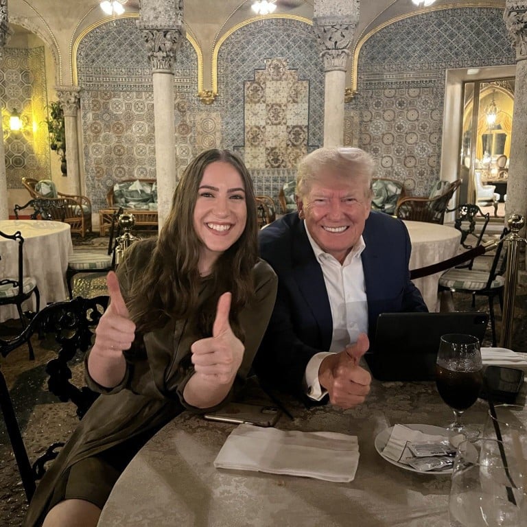 Mutual admiration: Chaya Raichik, aka Libs of TikTok, and former president of the US, Donald Trump, in February 2024.
Photo: @ChayaRaichik10/X