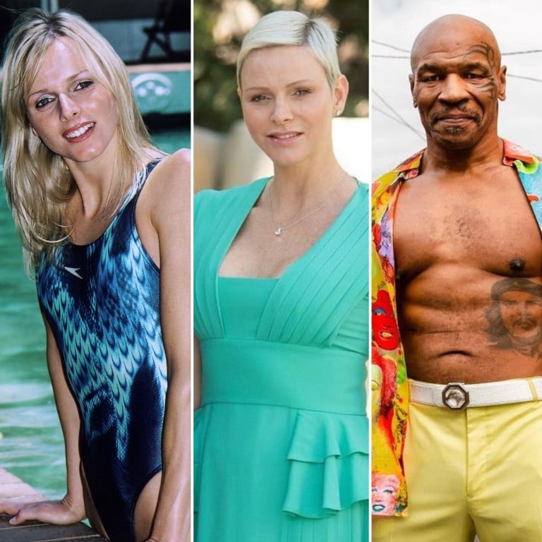 Princess Charlene of Monaco and Mike Tyson look quite different after their retirements. Photos: @palaisprincierdemonaco, @miketyson/Instagram, Getty Images