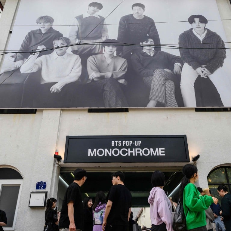 BTS' Seoul pop-up 'Monochrome' draws band's Army fans despite K 