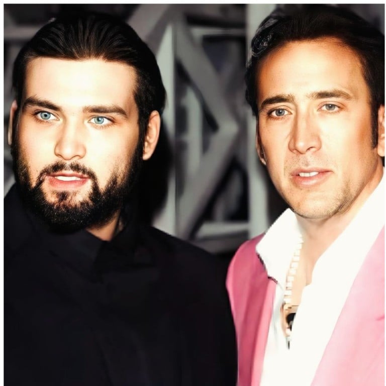 Weston Cage Coppola with his father, the Hollywood actor Nicolas Cage. Photos: @westoncagecoppola/Instagram