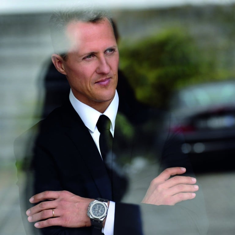 Michael Schumacher wears his Audemars Piguet Royal Oak Offshore Michael Schumacher limited edition in 2013. Photo: SCMP